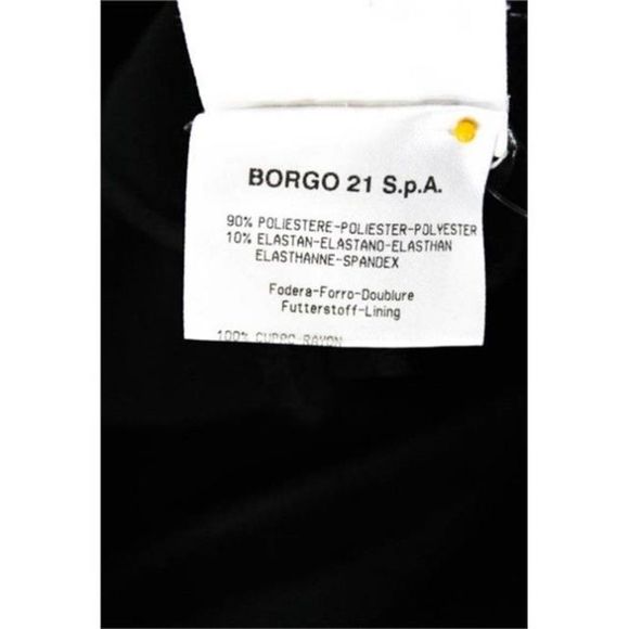 Giorgio Armani Black Stitch Trim Straight Leg Dress Pants - Picture 6 of 8